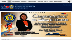 What Depedcamiguin.com website looked like in 2020 (3 years ago)
