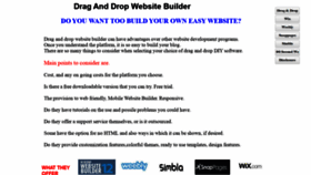What Draganddropwebsitebuilder.com website looked like in 2020 (3 years ago)