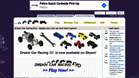 What Dreamcarracing.com website looked like in 2020 (3 years ago)