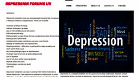 What Depressionforums.co.uk website looked like in 2020 (3 years ago)