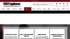 What Donsappliances.com website looked like in 2020 (3 years ago)