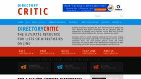 What Directorycritic.com website looked like in 2020 (3 years ago)