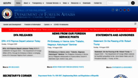 What Dfa.gov.ph website looked like in 2020 (3 years ago)
