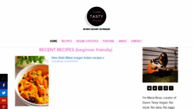 What Damntastyvegan.com website looked like in 2020 (3 years ago)