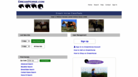 What Dreamhorse.com website looked like in 2020 (3 years ago)