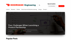 What Doordash.engineering website looked like in 2020 (3 years ago)