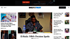 What Dailytrust.com website looked like in 2020 (3 years ago)