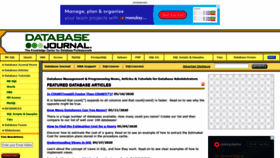 What Databasejournal.com website looked like in 2020 (3 years ago)