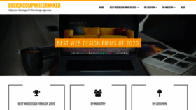 What Designcompaniesranked.com website looked like in 2020 (3 years ago)