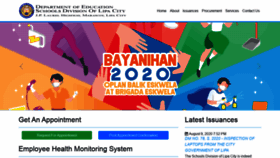 What Depedlipacity.com.ph website looked like in 2020 (3 years ago)