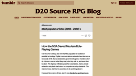 What D20source.com website looked like in 2020 (5 years ago)