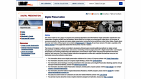What Digitalpreservation.gov website looked like in 2020 (5 years ago)