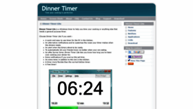 What Dinnertimer.com website looked like in 2020 (3 years ago)