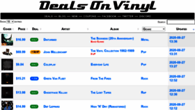 What Dealsonvinyl.com website looked like in 2020 (3 years ago)