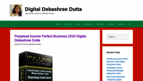 What Digitaldebashreedutta.com website looked like in 2020 (3 years ago)