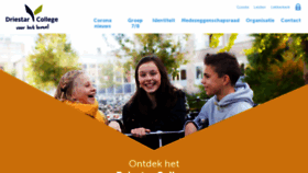What Driestarcollege.nl website looked like in 2020 (3 years ago)