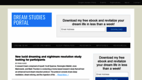 What Dreamstudies.org website looked like in 2020 (3 years ago)