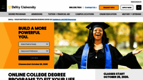 What Devry.edu website looked like in 2020 (3 years ago)