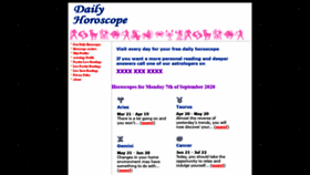 What Daily-horoscope.co.uk website looked like in 2020 (3 years ago)