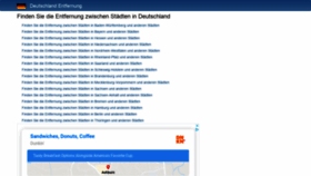What Deutschlandentfernung.com website looked like in 2020 (3 years ago)