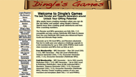 What Dinglesgames.com website looked like in 2020 (3 years ago)