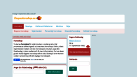 What Dagenshoroskop.nu website looked like in 2020 (3 years ago)
