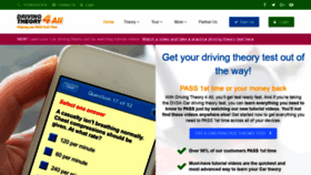 What Drivingtheory4all.co.uk website looked like in 2020 (3 years ago)