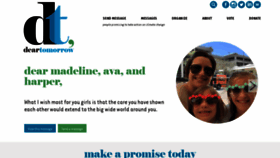 What Deartomorrow.org website looked like in 2020 (3 years ago)