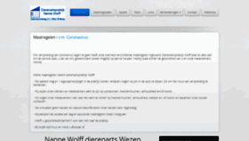 What Dierenartswolff.nl website looked like in 2020 (3 years ago)