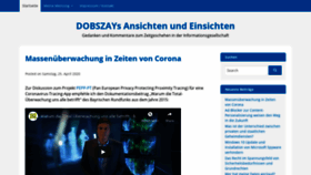 What Dobszay.ch website looked like in 2020 (3 years ago)