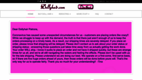 What Dollyhair.com website looked like in 2020 (3 years ago)