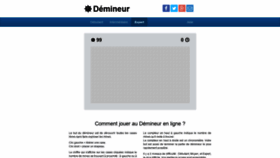What Demineur.hugames.fr website looked like in 2020 (4 years ago)
