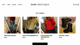 What Dareboutique.co.uk website looked like in 2020 (3 years ago)