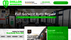 What Dhillonmotorsports.com website looked like in 2020 (4 years ago)