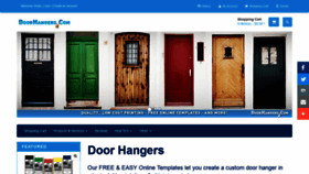 What Doorhangers.com website looked like in 2020 (3 years ago)