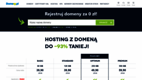 What Domeny.pl website looked like in 2020 (3 years ago)