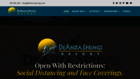 What Deanzasprings.com website looked like in 2020 (3 years ago)