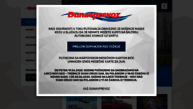 What Dunavprevoz.rs website looked like in 2020 (3 years ago)