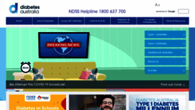 What Diabetesaustralia.com.au website looked like in 2020 (3 years ago)