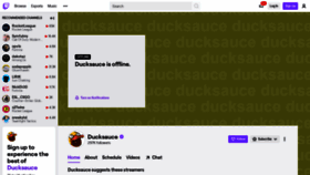 What Ducksauce.com website looked like in 2020 (3 years ago)