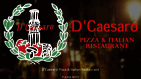 What Dcaesaropizza.com website looked like in 2020 (3 years ago)