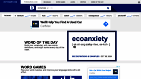 What Dictionary.reference.com website looked like in 2020 (3 years ago)