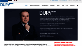 What Dury.de website looked like in 2020 (3 years ago)