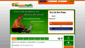 What Doyourmath.com website looked like in 2020 (3 years ago)