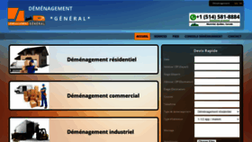 What Demenagementgeneral.ca website looked like in 2020 (3 years ago)