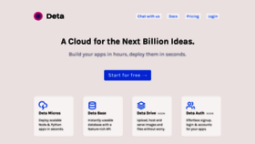 What Deta.sh website looked like in 2020 (3 years ago)