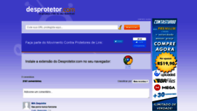 What Desprotetor.com website looked like in 2020 (3 years ago)