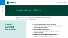 What Derivatives.euronext.com website looked like in 2020 (3 years ago)