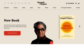 What Deepakchopra.com website looked like in 2020 (3 years ago)