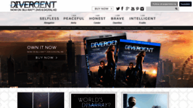 What Divergentthemovie.com website looked like in 2020 (3 years ago)